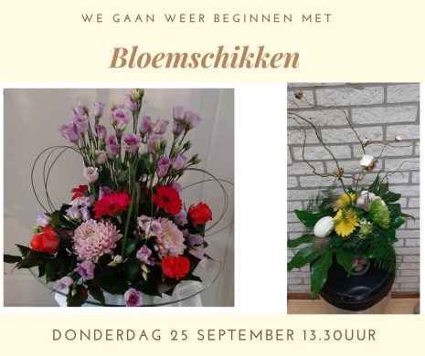 Bloemschikken gaat weer beginnen